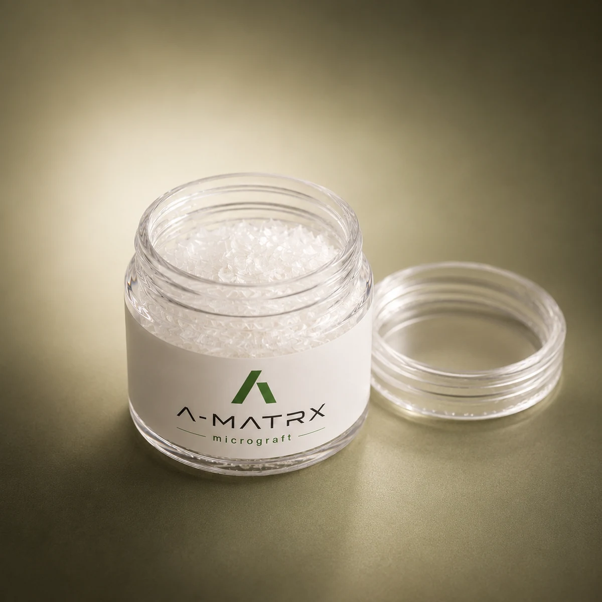 Open A-MATRX Micrograft product jar