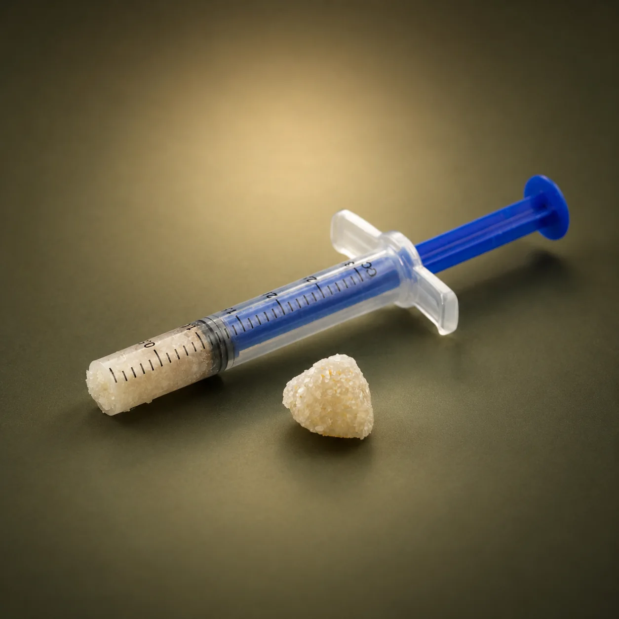 EvoGraft demineralized bone matrix supplied in a syringe